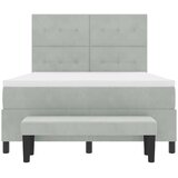Krevet s opruga kutije Svjetlosiva 200 x 160 cm Baršun | Eponuda.com
