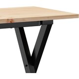  Stolić za kavu X-oblika 110x40x45cm borovina i čelik | shoptok.hr