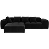 Cosmopolitan Design Črni žametni kotni kavč (obojestranski) Rome Velvet - Cosmopolitan Design Cene
