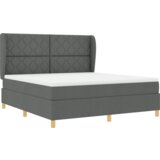 Box vzmetna postelja z vzmetnico - Temno siva, 180x200 cm, Tkanina, (22081123) | Shoptok.si