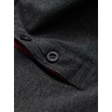Ombre Men's t-shirt with unbuttoned round henley neckline - black | Eponuda.ba