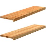 vidaXL Gazišta stepenice 2 kom svjetlosmeđi 100x30x2 cm masivna hrast | shoptok.hr