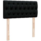 vidaXL Otomanski posteljni okvir z vzmetnico črn 90x200 cm blago | Shoptok.si