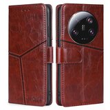 INORCO Za Xiaomi 13 Ultra PU usnjena denarnica, etui z geometrijskim spajanjem, pokrov stojala za telefon, (22035602) Cene