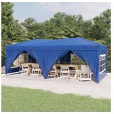  Zložljiv vrtni šotor s stranicami moder 3x6 m | Shoptok.si