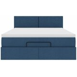  Otomanski krevet s madracem i LED plavi 140x190 cm tkanine | shoptok.hr