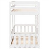 vidaXL Krevet na kat bijeli 90 x 190 cm od masivne borovine | shoptok.hr
