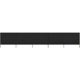 The Living Store 5-panelni vetrobran tkanina 600x80 cm črn - Vetrobran, (21750354) | Shoptok.si
