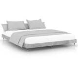  Okvir kreveta siva boja betona 120x200 cm od konstruiranog drva | shoptok.hr