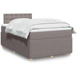  Krevet s oprugama i madracem smeđesivi 120 x 190 cm od tkanine | shoptok.hr