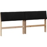 vidaXL tapecirano vzglavje črna 200 cm masivno borovo les | Shoptok.si