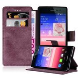 Cadorabo Ohišje, združljivo z Huawei ASCEND P7 v mat rdeča - Zaščitni ovitek s funkcijo stojala in režo za kartice v retro dizajnu, (20561039) | Shoptok.si