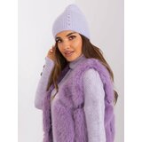 Fashion Hunters Light purple women's hat with angora Cene