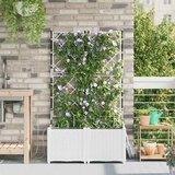  Vrtna saksija 2 pcs Bijeli 80 x 40 x 142 cm Plastika | shoptok.hr