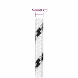 Pleteni brodski konop bijeli 5 mm x 100 m poliesterski | Eponuda.ba