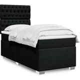 vidaXL Box spring krevet s madracem crni 80 x 200 cm od tkanine | shoptok.hr