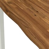 80 x 80 x 75 cm Čvrsto drvo akacije Prirodna i bijela | shoptok.hr