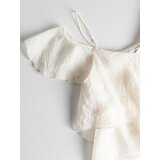 Reserved - Bluza s volanima - boja kože | shoptok.hr