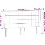  Uzglavlje s ušima svjetlosivo 183x23x118/128 cm baršunasto | shoptok.hr