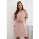 Kesi Włoski Dress with pockets dark powder pink Cijene