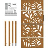 vidaXL Vrtna vrata 105x180 cm otporni čelični valoviti dizajn | shoptok.hr