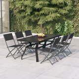  7-dijelni vrtni blagovaonski set sivo-crni | shoptok.hr