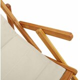  Sklopiva stolica s naslonima za ruke taupe akacijevo drvo i tekstilen - Sivo-smeđa 1 Sivo-smeđa 1 kom | shoptok.hr