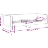  Dnevni krevet tamnosivi 90 x 190 cm od tkanine | shoptok.hr
