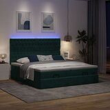  Okvir kreveta s madracima tamnozeleni 180x200cm baršunasti | shoptok.hr