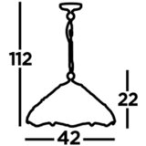 XXXL VISEČA SVETILKA Dragonfly 42/120 cm E27 | Shoptok.si