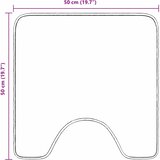  Prostirka protiv klizanja s izrezom za WC Crvena 50 x 50 cm PP | shoptok.hr