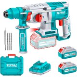 TOTAL TOOLS akumulatorski udarni čekić 26mm/ SDS Plus/5000bpm/2,5J/ INDUSTRIAL (SET Baterija 2x4Ah, Punjač, Kofer) (TRHLI202289) Cijene