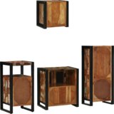 vidaXL Komplet pohištva za kopalnico 4 pcs Trden recikliran les | Shoptok.si