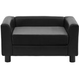 SOFA za pse crna 60 x 43 x 30 cm od pliša i umjetne kože | Eponuda.ba