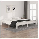  Okvir Za krevet od masivne borovine bijeli 200 x 200 cm | shoptok.hr