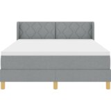  Krevet sa oprugom s jastukom svjetlosive boje 160x200 cm | shoptok.hr