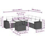  7-dijelni set vrtnih sofa od poliratana s jastucima smeđi | shoptok.hr