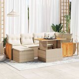  8-dijelni set vrtnih sofa od poliratana s jastucima bež bagrem | shoptok.hr