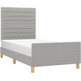  Okvir za krevet bez madraca svjetlosivi 90x190 cm od tkanine | shoptok.hr