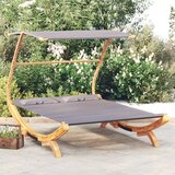 Vanjski ležaj s krovom 165x203x138 cm savijeno drvo antracit | shoptok.hr