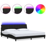  Okvir za krevet bez madraca Hanko crni 200x200 cm od tkanine | shoptok.hr