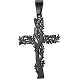IZMAEL Privjesak na lančiću Tree Cross - Crna Cijene