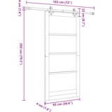  Klizna Vrata s Hardverom 93x202 cm od Punog Bora | shoptok.hr