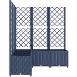  Vrtna sadilica s rešetkom plava siva 120 x 120 x 136 cm PP | shoptok.hr