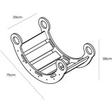 MeowBaby Ljuljačka od bijelog/bež borovog drva 39x75x38 cm Montessori - | shoptok.hr