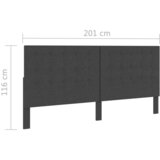  Taftirano uzglavlje od tkanine tamnosivo 200 x 200 cm | shoptok.hr