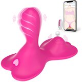 SuperLove Sit & Ride Powerful G-Spot & Clitoral Grinding Vibrator with Remote & App Pink Cene