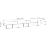  Kavez za pse srebrni 24 m² čelični | shoptok.hr