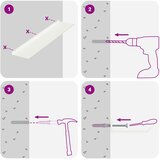  Lebdeća polica Zidne 4 pcs Bijeli 80 x 18 x 2,5 cm Čelik | shoptok.hr