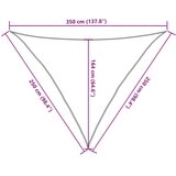 vidaXL Senčno jadro svetlo sivo 2,5x2,5x3,5 m 100 % poliester oxford | Shoptok.si